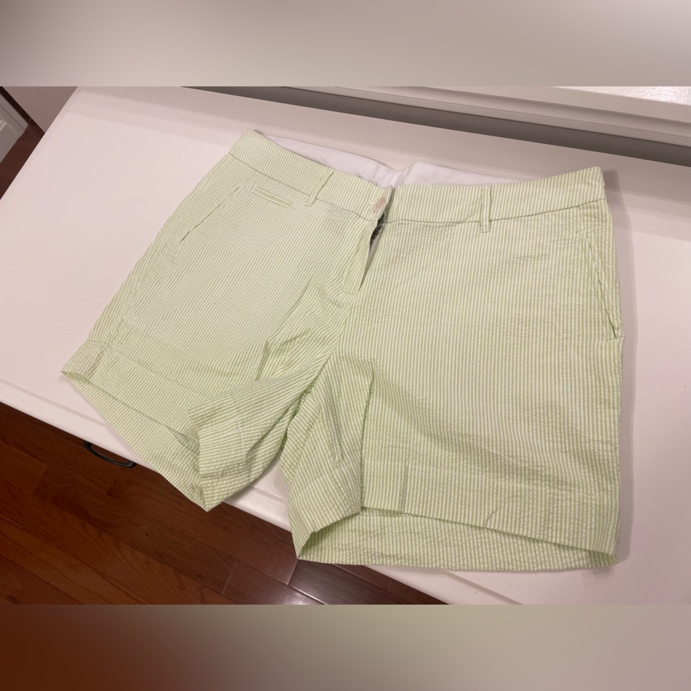 Nantucket Brand Womens Size 8 Lime Green Seersucker Shirts NWT